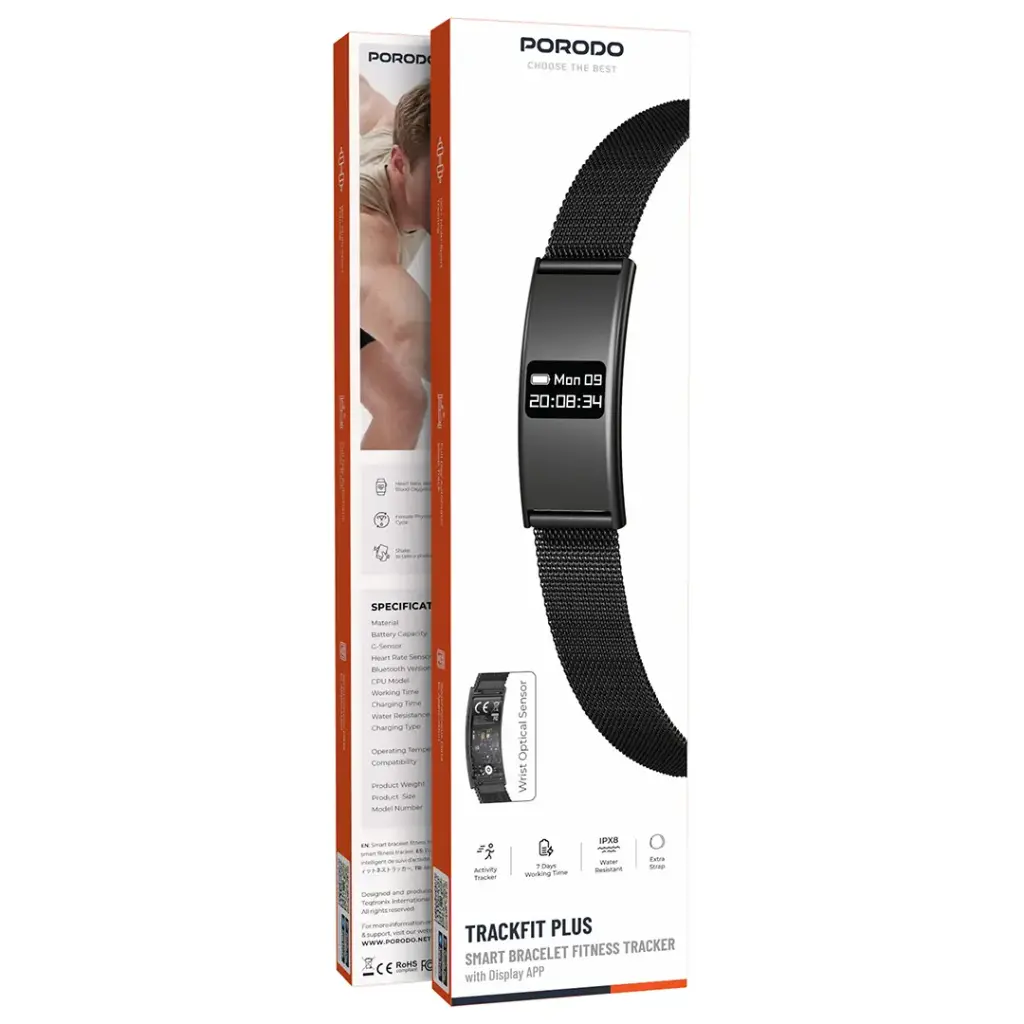 PORODO TRACKFIT PLUS SMART BRACELET FITNESS TRACKER
